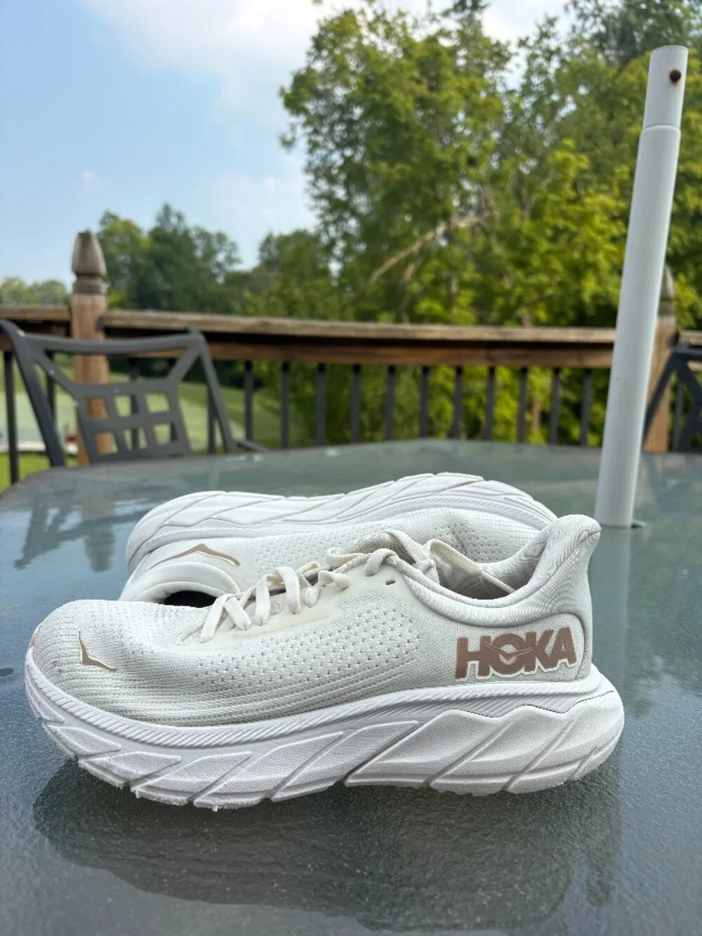 Hoka One One HOKA Arahi 7 Blanc De Blanc Rose Gold 1147851/BSG Women’s Size 6.5